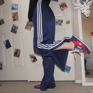Authentic vintage adidas tear away track pants